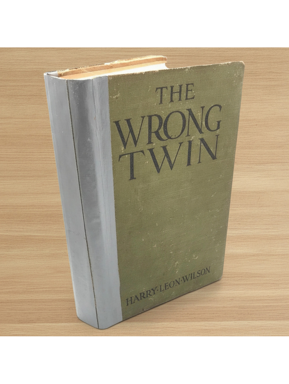 1921 The Wrong Twin by Harry Leon Wilson - Vintage Hardcover Book Green Cover